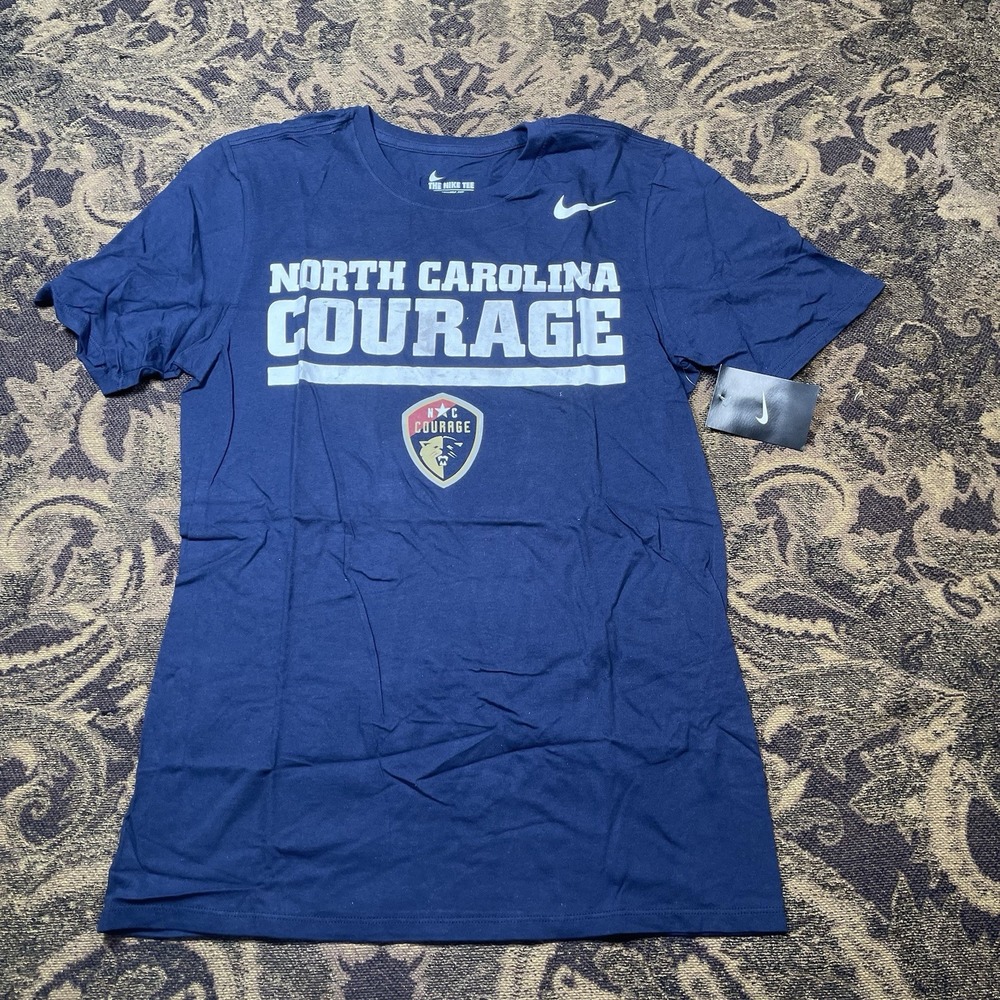 Nike North Carolina Courage NWSL Blue Core T Shirt Mens Small M11332